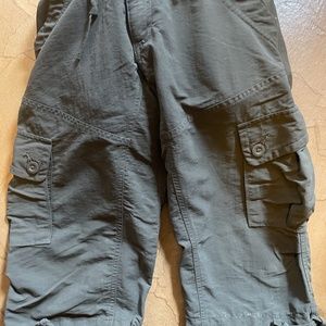 North Face Green Cargo Shorts SZ 4